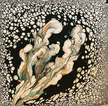 Load image into Gallery viewer, Coral Lilly & Driftwood Dragon - set of 2, 12”x 12” panels